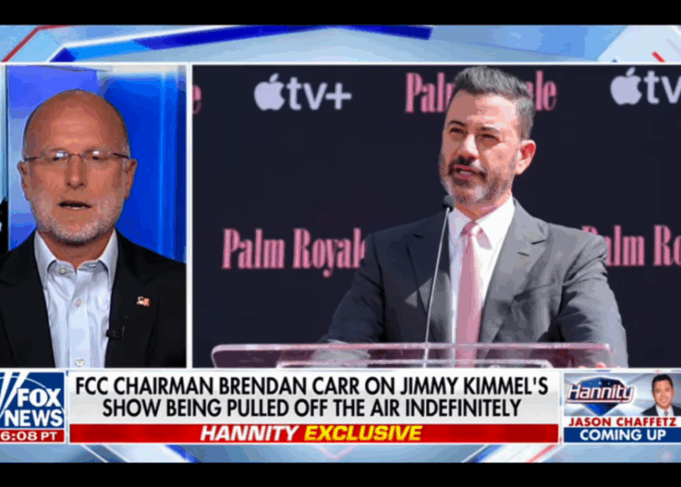 A rejeição 'sem precedentes' de Jimmy Kimmel por emissoras 'Turning Point' na mídia: presidente da FCC Brendan Carr