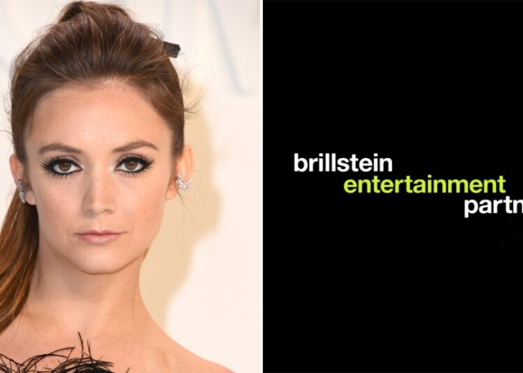 Billie Lourd Sinais com parceiros de entretenimento de Brillstein