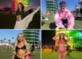 Celebridades na Torre do Rainbow e roda do Coachella