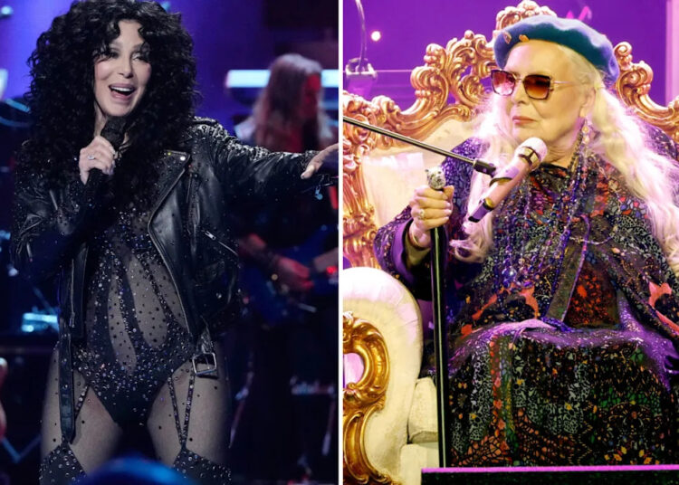 Cher e Joni Mitchell se juntam ao cantor icônico dos anos 80 no palco durante o show de despedida