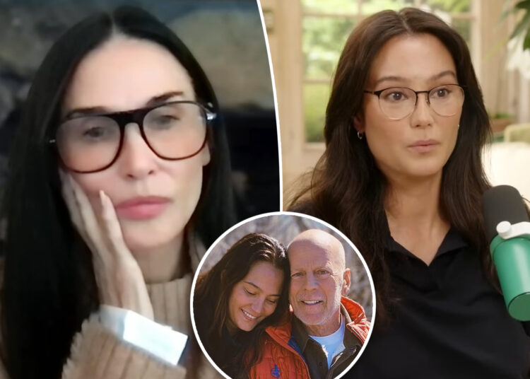 Demi Moore tem 'compaixão' para a esposa de Bruce Willis 'em meio à sua batalha de demência