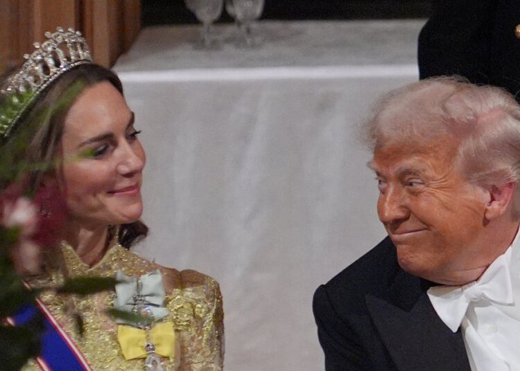Donald Trump comenta a aparência de Kate Middleton para o banquete