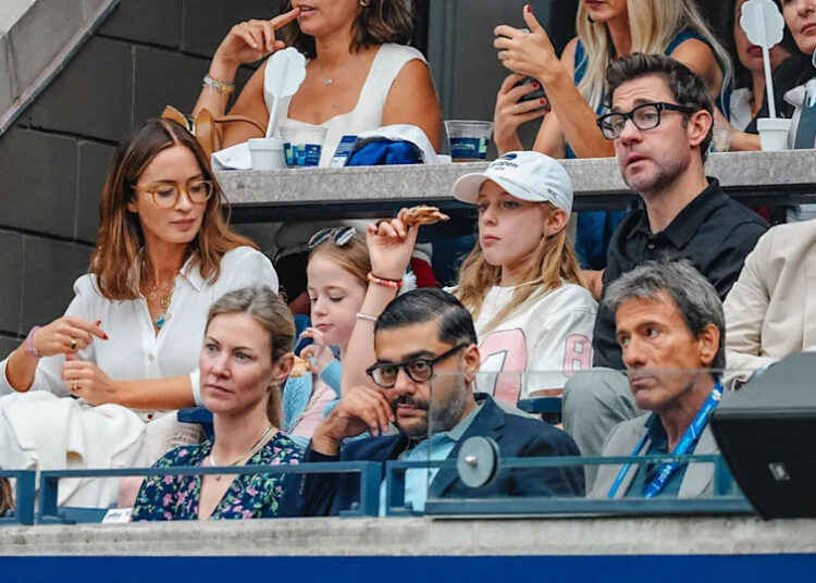 Emily Blunt e as 2 filhas de John Krasinski fazem uma aparição rara no US Open