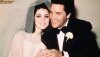 Priscilla e Elvis Presley no dia do casamento em 1967