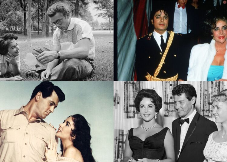 Fotos raras das famosas amizades de Elizabeth Taylor