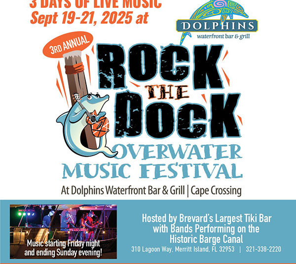 Holofotes de entretenimento: 'Rock the Dock' retorna ao Dolphins Waterfront Bar & Grill em Merritt Island, de 19 a 21 de setembro