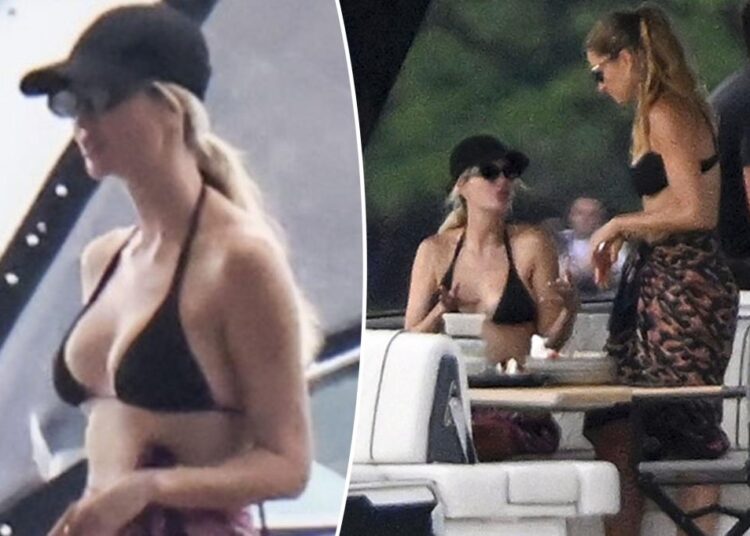 Ivanka Trump e Gisele Bündchen Buddy Up em Black Bikinis Matching Black for Miami Yacht Day
