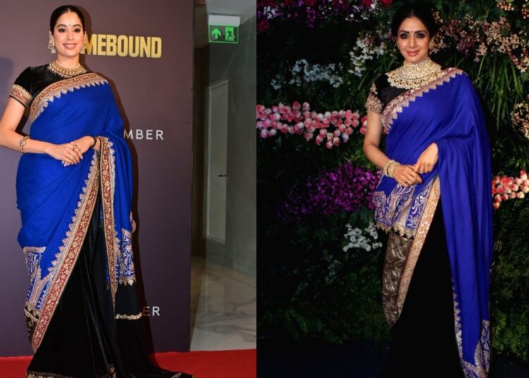 Janhvi Kapoor presta homenagem a Sridevi usando saree icônico em uma estréia em casa na entrada do Oscar da Índia