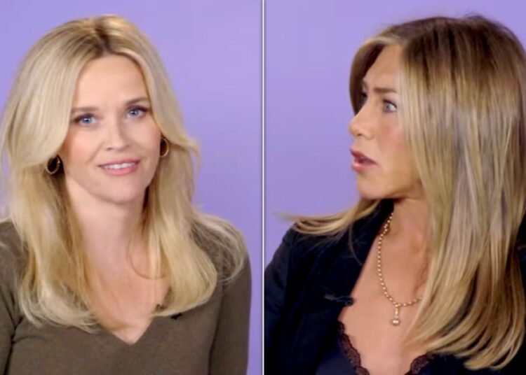 Jennifer Aniston chocado com o nome verdadeiro de Reese Witherspoon