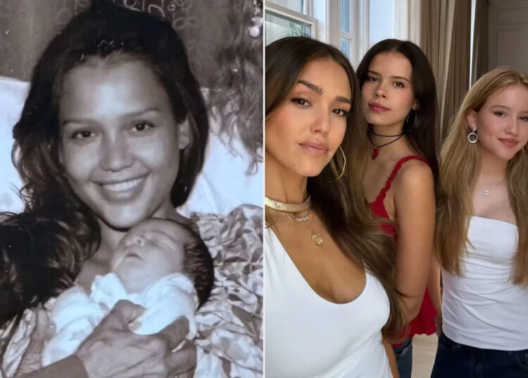Jessica Alba agradece às garotas por lhe dar 'graça e amor incondicional' enquanto as honra no Dia Nacional das Filhas