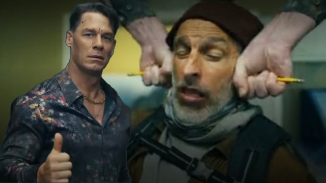 John Cena mata criativamente um cara com lápis e uma máquina de cópia no pacificador