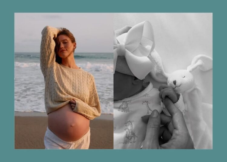 Karlie Kloss recebe a menina