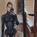 Kim Kardashian modela sem esforço.