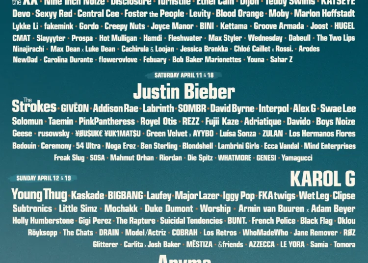 Linha e headliners para ambos os fins de semana
