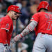 Mike Trout dos Angels arranhou da programação antes do jogo da Royals