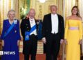 O Royals recebe Trump em Windsor para Banquetes, completando o primeiro dia de visita de estado - mais recente