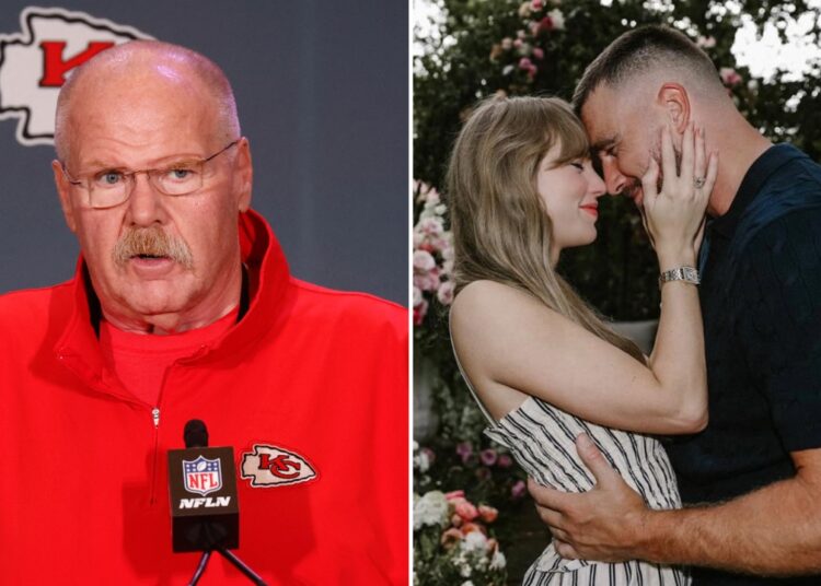 O treinador dos chefes de Kansas City, Andy Reid, jorra sobre o noivado de Travis Kelce e Taylor Swift - Star Magazine