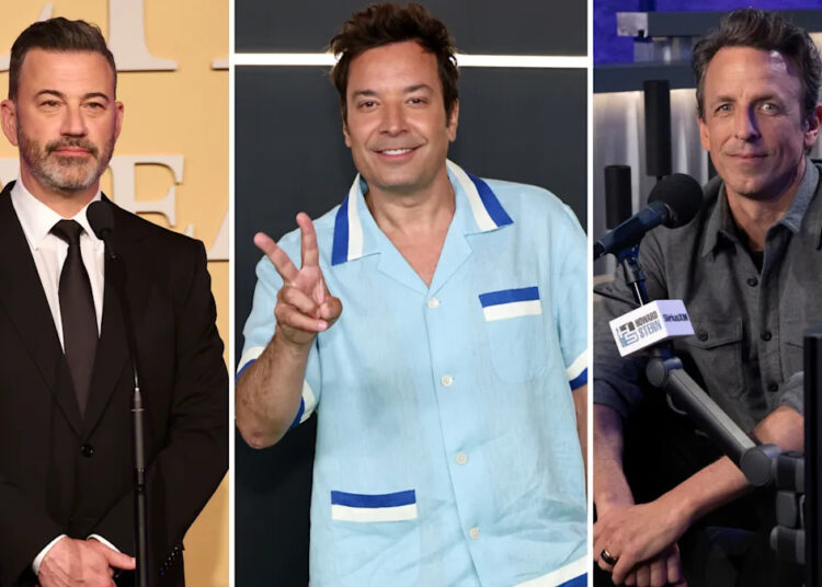 Os anfitriões noturnos Jimmy Fallon, Jon Stewart, Seth Meyers reagem a Jimmy Kimmel Suspension