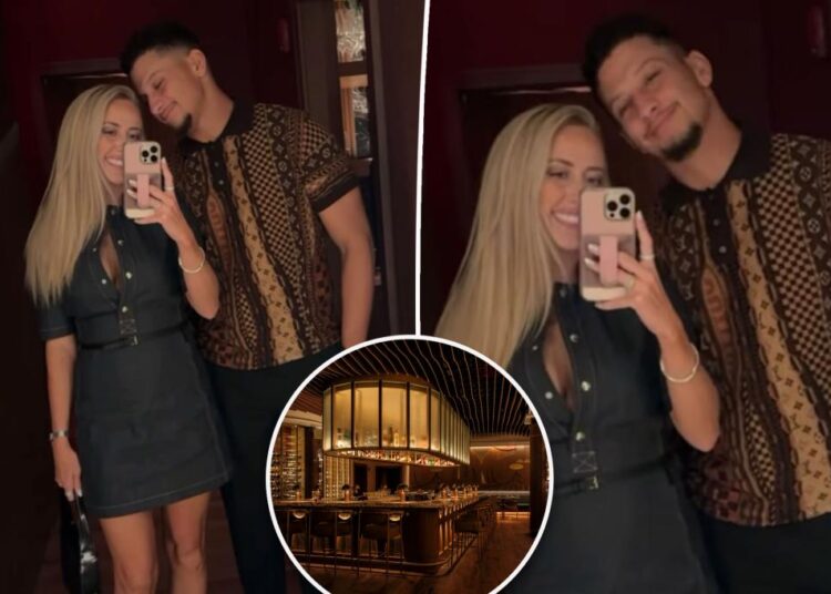 Patrick, Brittany Mahomes desfruta de uma noite no novo restaurante dele e de Travis Kelce