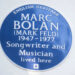 Placa azul revelada na antiga casa de Marc Bolan