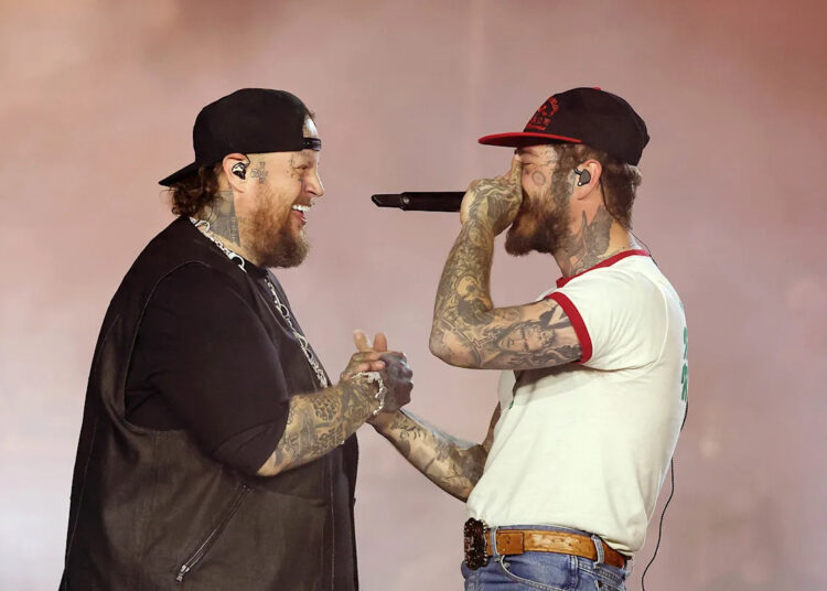 Post Malone e Jelly Roll Satellite da Alemanha para o desempenho dos perdedores em 2025 VMAs