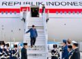 Prabowo chega em Amsterdã, monta a limusine da família real holandesa