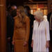 Primeira dama dos EUA Melania Trump e UK Queen Camilla Tour Queen Mary's Doll House e Royal Library