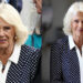Queen Camilla se junta à tendência da polca em Fiona Clare Dress para um dia agitado de compromissos reais