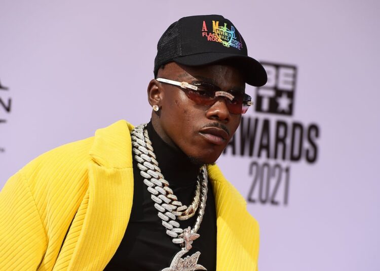 Dababy chega ao BET Awards no domingo, 27 de junho de 2021, no Microsoft Theatre em Los ...