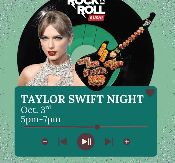 Rock n roll sushi hospeda a noite de Taylor Swift