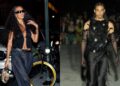 Solange Knowles Cheers no filho Julez Smith Jr. no show NYFW de Luar