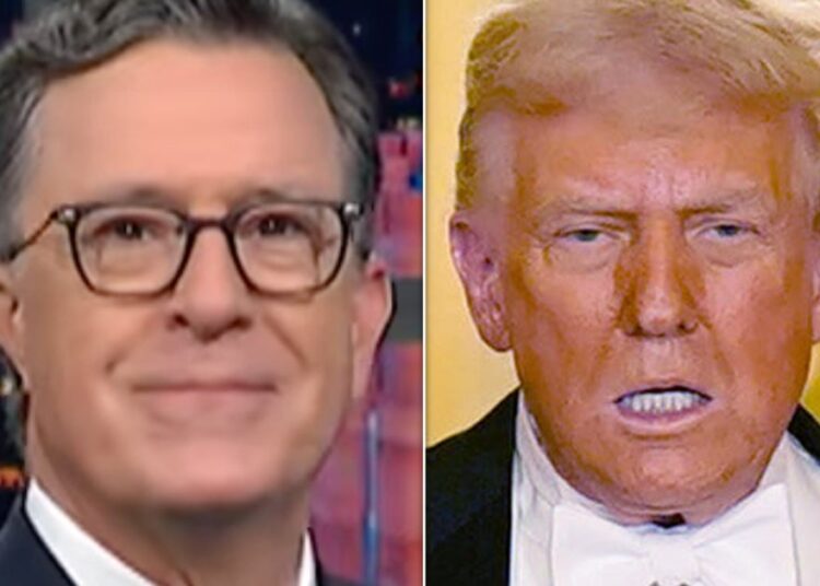 Stephen Colbert coroa a visita de estado do Reino Unido com a piada mais suja