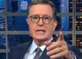 Stephen Colbert martera Trump sobre o momento 'F ** King Crazy'