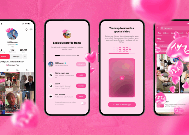 Tiktok apresenta 'Play' de Ed Sheeran, ao vivo de Nova York