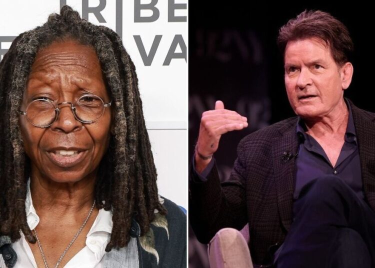 Whoopi Goldberg corta Charlie Sheen para conversar