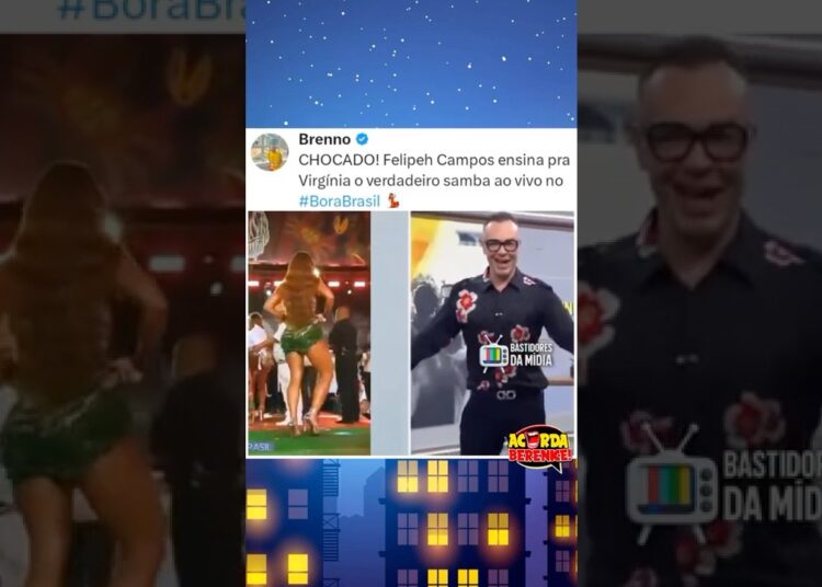 Felipeh Campos ensina pra Virginia Fonseca o verdadeiro samba ao vivo no Bora Brasil. O que achou?