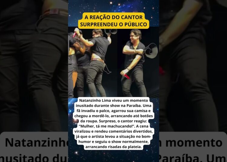 Fã invade palco e morde Natanzinho 😱🎤