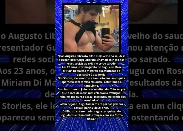 FILHO DE GUGU MOSTRA CORPO SARADO NA ACADEMIA