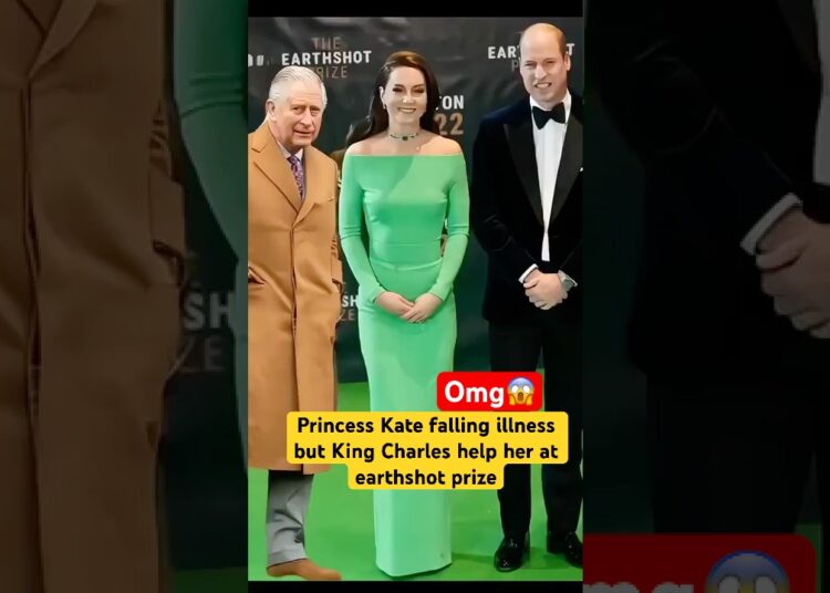 Princess kate falling illness but king Charles help at earthshot prize 2025 #shorts #katemiddleton