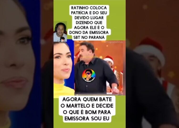 馃毃 Ratinho coloca Patr铆cia no lugar 馃槺馃憡 “Agora o dono do SBT sou eu!” 馃惌馃摵 #shorts #treta #famosos