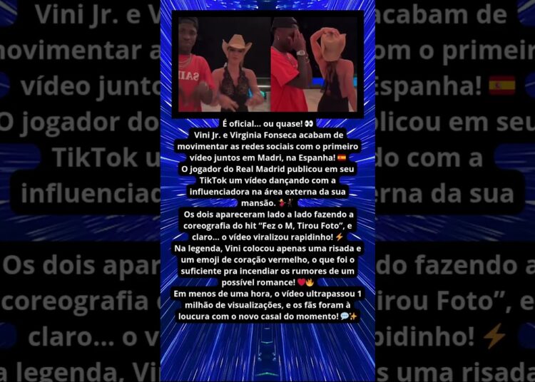 VINI JR E VIRGINIA JUNTOS EM MADRI 😍🔥