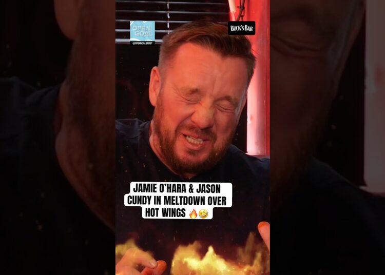 🔥🥵 JAMIE O’HARA & JASON CUNDY IN MELTDOWN AFTER EATING EXTREME HOT WINGS! #football #talksport