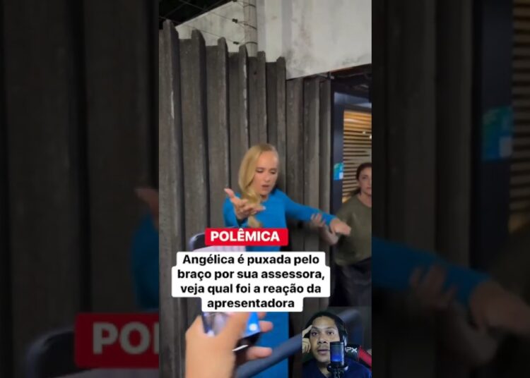 🚨 ANGÉLICA É PUXADA AO VIVO por sua assessora! Veja a reação da apresentadora! 😱 #polemica #famosos