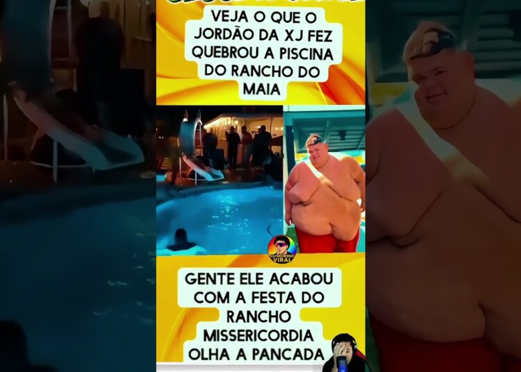 🐳 O gordão da XJ DESTRUIU a piscina do Rancho do Maia! 😱💦 #curiosidades #tv #polemica #shorts #viral