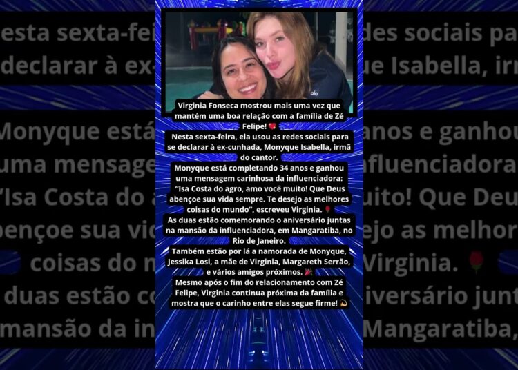 VIRGINIA FONSECA SE DECLARA PARA EX CUNHADA