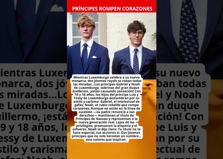 🕊️ ¿Quiénes son Gabriel y Noah, los jóvenes que revolucionan la realeza?