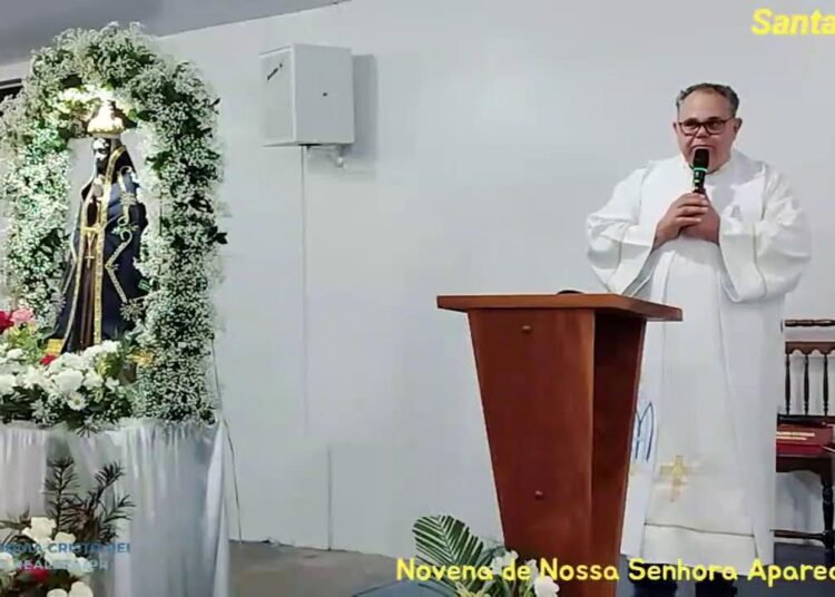 Novena de Nossa Senhora Aparecida Santa Missa Paróquia Cristo Rei Realeza PR.