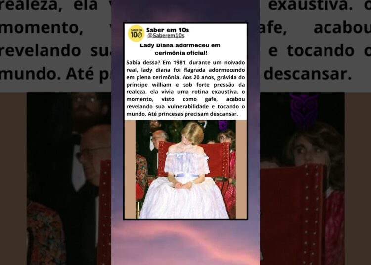 Lady Diana é flagrada cochilando durante cerimônia oficial #viralvideo #curiosidades #saberem10s