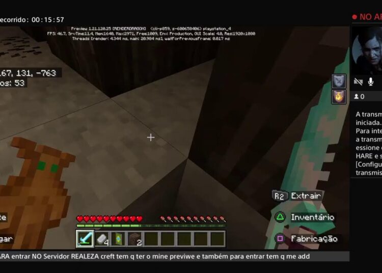 Transmissão ao vivo do PS4 do MEU Servidor DE mine realeza creft