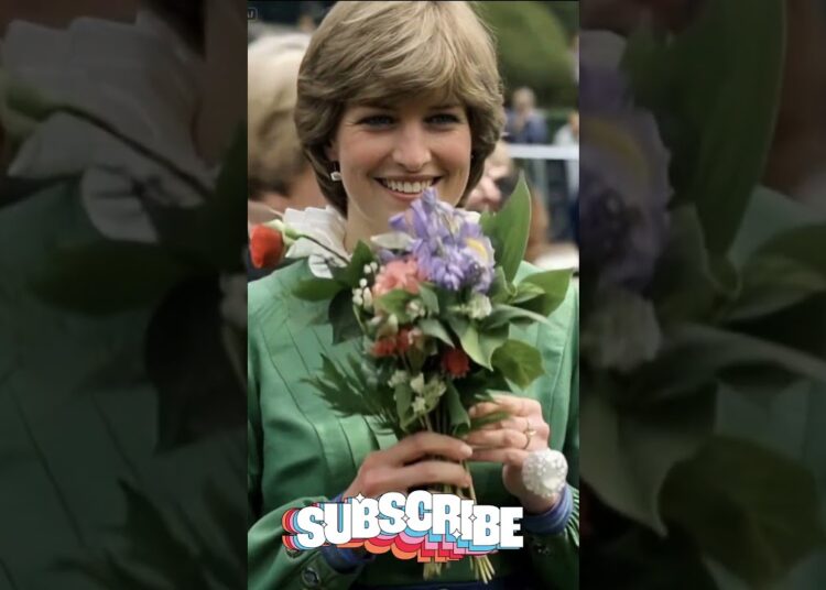 Princess Diana  A Young Royal with Flowers